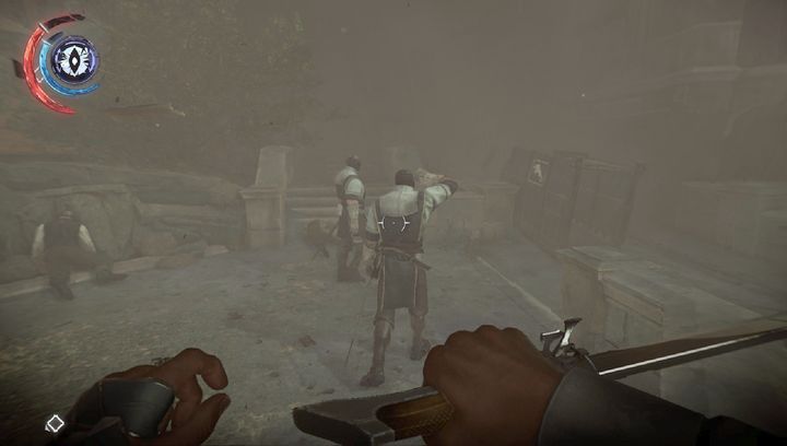 Eliminate the guards who are preparing to execute the civilians. - Get Overseer Byrnes body | Mission 6 - Mission 6 - Dust District - Dishonored 2 Game Guide