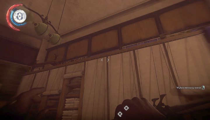 Jump on the ledge, and get through a small passage. - Get Overseer Byrnes body | Mission 6 - Mission 6 - Dust District - Dishonored 2 Game Guide