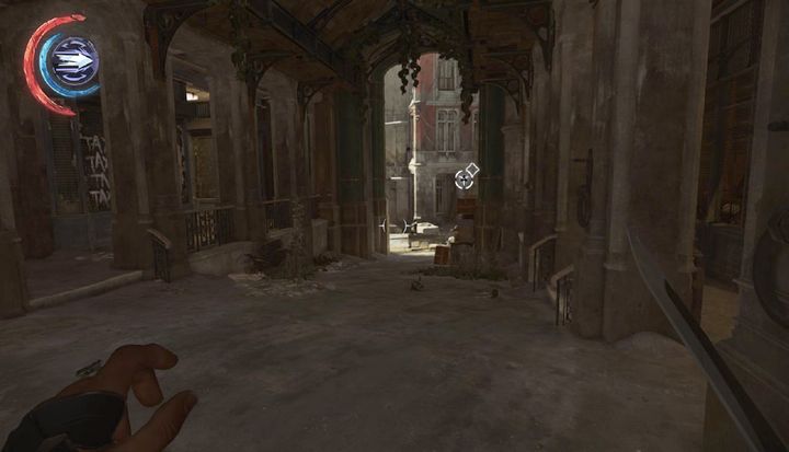 The alley will lead you to Howlers territory, which means Paolos bar and Durantes office. - Eliminating both leaders (non-lethal elimination) | Mission 6 - Mission 6 - Dust District - Dishonored 2 Game Guide