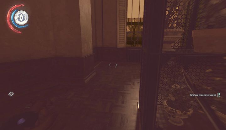 The location of the painting. On the right, there is the hall leading to the laboratory. - Free Anton Sokolov | Mission 4 - Mission 4 - The Clockwork Mansion - Dishonored 2 Game Guide