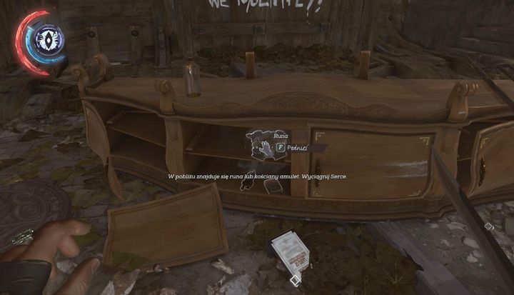 The first rune is hidden in a cupboard. - Secrets | Mission 4 - Mission 4 - The Clockwork Mansion - Dishonored 2 Game Guide