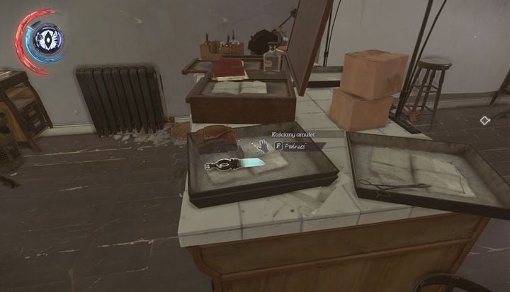 A bone charm is lying on the table. - Secrets | Mission 4 - Mission 4 - The Clockwork Mansion - Dishonored 2 Game Guide