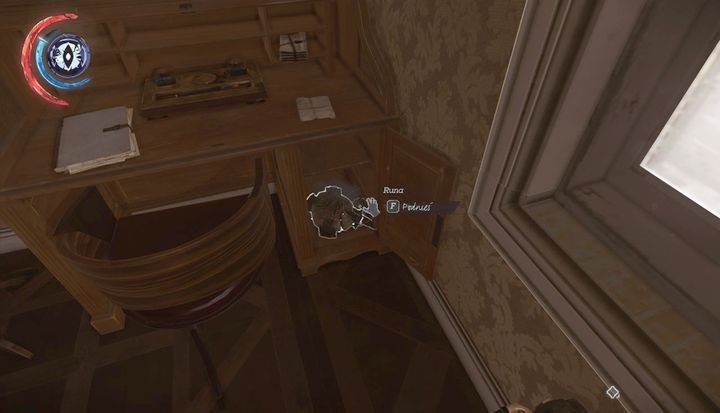 The rune is hidden inside the desk - Secrets | Mission 4 - Mission 4 - The Clockwork Mansion - Dishonored 2 Game Guide