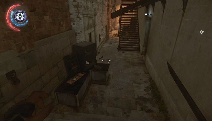 Climb up the stairs. - Find a way out of the streets of Dunwall | Mission 9 - Mission 9 - Death to the Empress - Dishonored 2 Game Guide