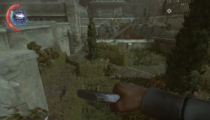 In the building on the left, there is another rune. - Get to the Dunwall Tower | Mission 9 - Mission 9 - Death to the Empress - Dishonored 2 Game Guide