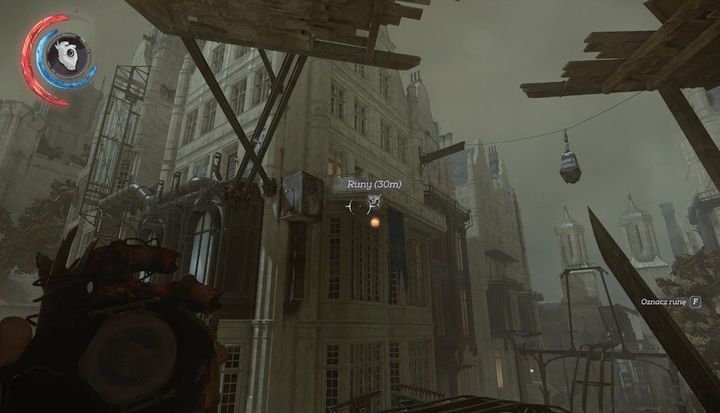 Jump onto the scaffolding above and get to the other side. - Secrets | Mission 9 - Mission 9 - Death to the Empress - Dishonored 2 Game Guide