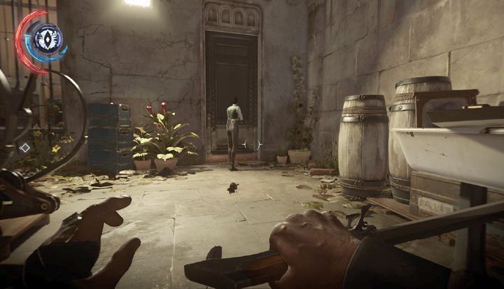 Pickpocket the boat key from the smuggler. - Find the entrance to the Grand Palace | Mission 8 - Mission 8 - The Grand Palace - Dishonored 2 Game Guide