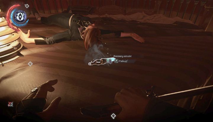 The charm is on the bed in the pleasure room. - Secrets | Mission 8 - Mission 8 - The Grand Palace - Dishonored 2 Game Guide