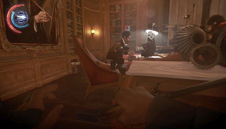 The unsuspecting Jindosh. - Take out Kirin Jindosh | Mission 4 - Mission 4 - The Clockwork Mansion - Dishonored 2 Game Guide