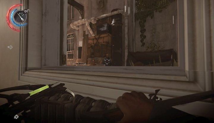 Sneak up to the window and use a sleep dart on the Howler hiding behind the crates. - Find out what Byrne knows (optional) | Mission 5 - Mission 5 - The Royal Conservatory - Dishonored 2 Game Guide