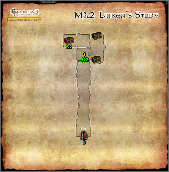 1 - Sentinel Island - M3.2 Laiken's Study - Sentinel Island - Divinity II: Ego Draconis - Game Guide and Walkthrough