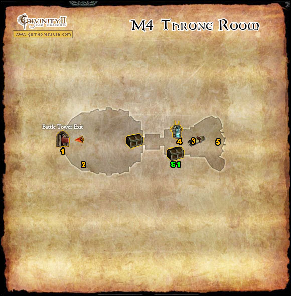 1 - M4 Map - Throne Room - Throne Room - Divinity II: Ego Draconis - Game Guide and Walkthrough