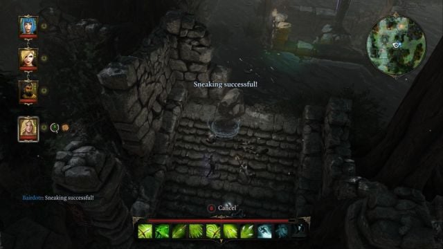 You can either use the invisibility spell (or ability giving the same effect), or stealth to get to the button. - Puzzle - opening the gate to the Source Temple | Dark Forest - Side quests - Dark Forest - Side quests - Divinity: Original Sin Game Guide