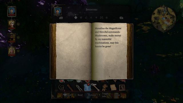 You must read the spell for the barrier to disappear - Find the Witch | Luculla Forest / Hiberheim - Main quests - Luculla Forest / Hiberheim - Main quests - Divinity: Original Sin Game Guide