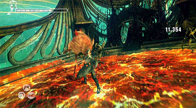 After battle, start moving for a crystal in far away, which you have to destroy with Eryx - Getting to the prison - 7: Overturn - DMC: Devil May Cry - Game Guide and Walkthrough