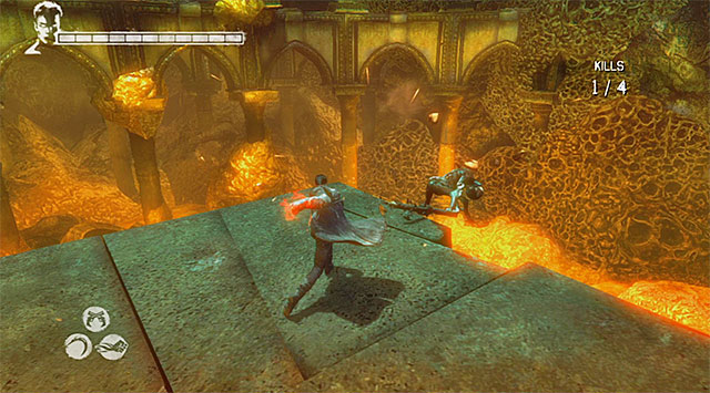 BONUS MISSION: You find Secret Door (1st screen) and if you have a Gold Key you can begin bonus mission Divergent Slaughter (2nd screen) - Going through the first part of prison - 7: Overturn - DMC: Devil May Cry - Game Guide and Walkthrough