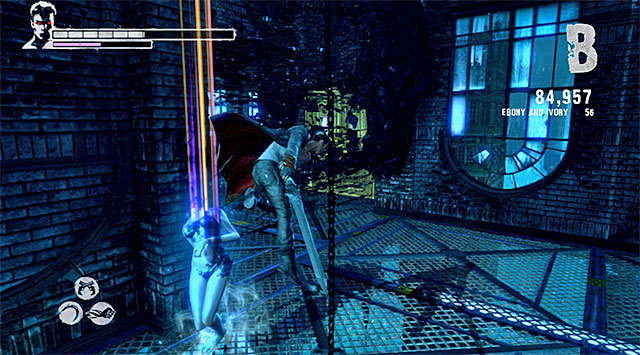 In the further part of battle more types of monsters join, with shields also - Returning to Phineas - 9: Devil Inside - DMC: Devil May Cry - Game Guide and Walkthrough