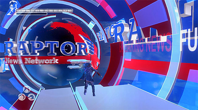 Now fly to the left platform and after landing use Angel Lift, grabbing a latch far away - Getting to Bob Barbas - 10: Bad News - DMC: Devil May Cry - Game Guide and Walkthrough