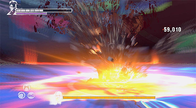 Another difficulty is a fact that to uncover boss you have to hit two red marks, not once - Boss: Bob Barbas - second part of the battle - 10: Bad News - DMC: Devil May Cry - Game Guide and Walkthrough