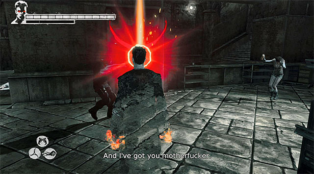 When the cut scene ends, move on - Protecting Kat - 12: Under Siege - DMC: Devil May Cry - Game Guide and Walkthrough