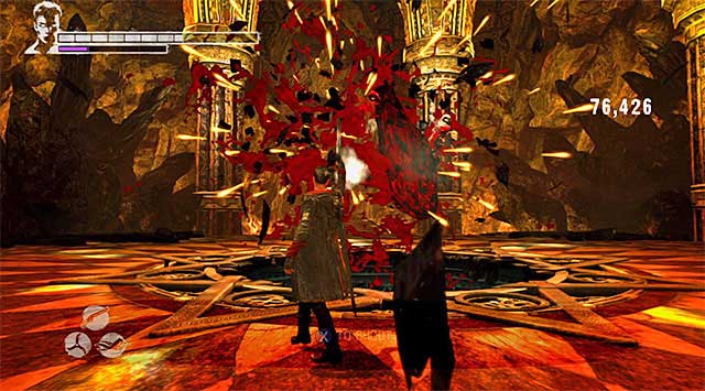 After getting to the fifth part of battle, use your newly acquired shotgun to destroy Demonic Shards, because its very efficient at short distance - Main battle in the server room - 12: Under Siege - DMC: Devil May Cry - Game Guide and Walkthrough