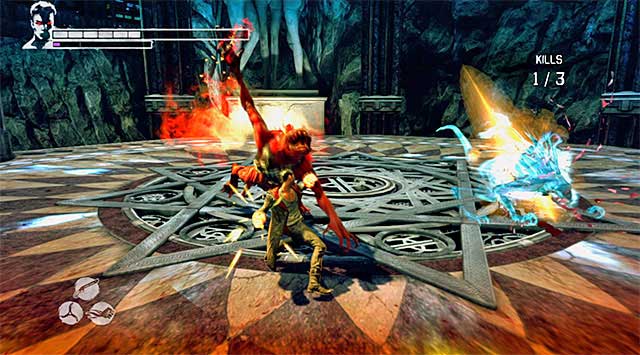 BONUS MISSION: Turn to platforms on left, shown on the 1st screen - Getting to the place where the first round takes place - 13: Devils Dalliance - DMC: Devil May Cry - Game Guide and Walkthrough