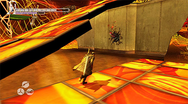 If you need, you can use nearby Divinity Statue - Getting to the place where the first round takes place - 13: Devils Dalliance - DMC: Devil May Cry - Game Guide and Walkthrough