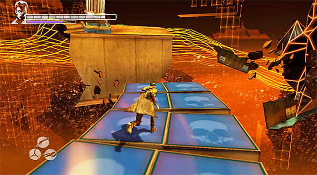 Move forward, using demon mode - Getting to the place where the first round takes place - 13: Devils Dalliance - DMC: Devil May Cry - Game Guide and Walkthrough