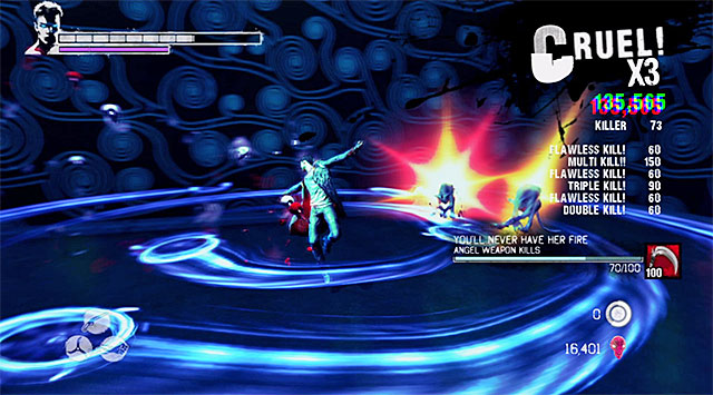 Fourth round is the simplest one, because you have to defeat only a group of Rage Spawns - Surviving the fourth round - 13: Devils Dalliance - DMC: Devil May Cry - Game Guide and Walkthrough