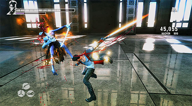 After getting inside, youll fight a mysterious enemy (Dreamrunner) very similar to the ones from previous mission - Exploring the towers ground floor - 16: The Plan - DMC: Devil May Cry - Game Guide and Walkthrough