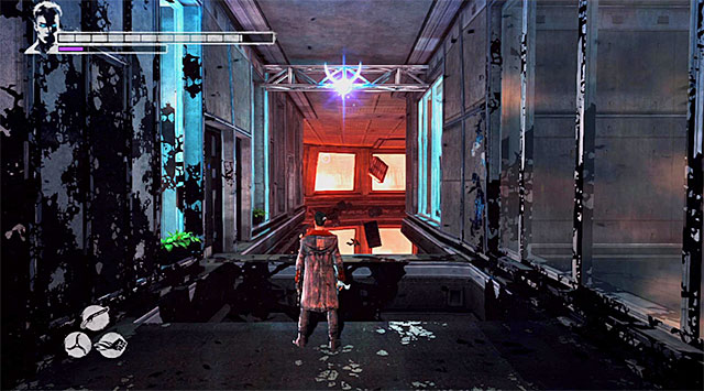 After searching a 105th floor, return onto a higher level, catching a latch where youve fought the last big battle - Exploring the 106th floor - 16: The Plan - DMC: Devil May Cry - Game Guide and Walkthrough