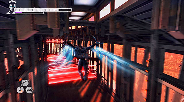 As this time Vergil wasnt able to turn lasers off completely, you have to take care - Getting to the elevator on the 106th floor - 16: The Plan - DMC: Devil May Cry - Game Guide and Walkthrough