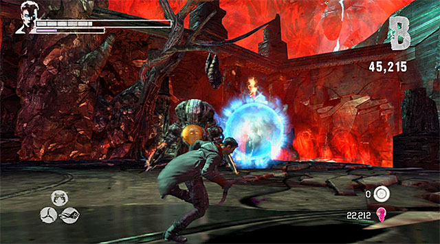 Second part of battle is harder - First battle in the Furnace - 17: Furnace of Souls - DMC: Devil May Cry - Game Guide and Walkthrough