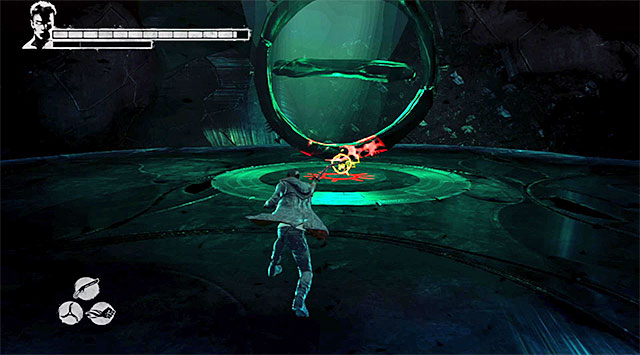 Carefully move to a lower platforms and continue journey - Restarting the first generator - 18: Demons Den - DMC: Devil May Cry - Game Guide and Walkthrough