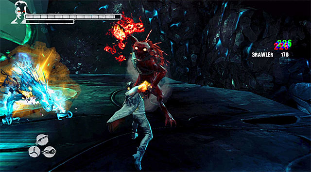 You have to defeat Blood Rage and Ghost Rage - Restarting the first generator - 18: Demons Den - DMC: Devil May Cry - Game Guide and Walkthrough