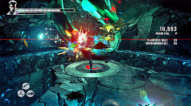 Also here a battle begins, but its less demanding - Restarting the second generator - 18: Demons Den - DMC: Devil May Cry - Game Guide and Walkthrough