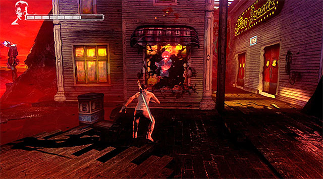 SOUL 2/6 - Soul can be found just after you find Dantes pistols and defeating a small group of monsters - Mission 1: Found - Lost Souls - DMC: Devil May Cry - Game Guide and Walkthrough