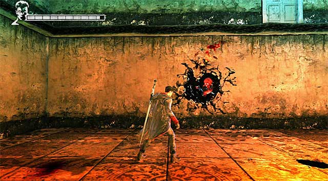 SOUL 8/8 - SOUL is in the secret room, nearby the third camera - Mission 4: Under Watch - Lost Souls - DMC: Devil May Cry - Game Guide and Walkthrough