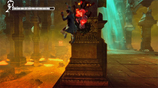 SOUL 2/2 - SOUL is on one of pillars in the location with Divinity Statue (nearby an entrance to Succubus lair) - Mission 6: Secret Ingredient - Lost Souls - DMC: Devil May Cry - Game Guide and Walkthrough