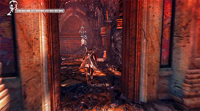 Firstly, I recommend go right for checking two nearby rooms - Exploring the first part of the mansion - 2: Home Truths - DMC: Devil May Cry - Game Guide and Walkthrough