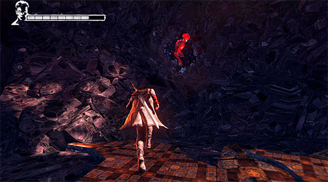 Use the only one available exit and move forward - Exploring the first part of the mansion - 2: Home Truths - DMC: Devil May Cry - Game Guide and Walkthrough