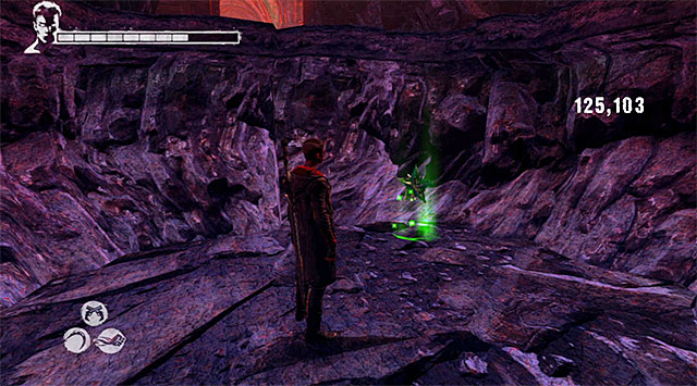 SECRET LOCK: If you repeat this mission with Eryx gauntlets from the sixth level, you can use them to destroy a red glowing part of the floor - Exploring the second part of the mansion - 2: Home Truths - DMC: Devil May Cry - Game Guide and Walkthrough