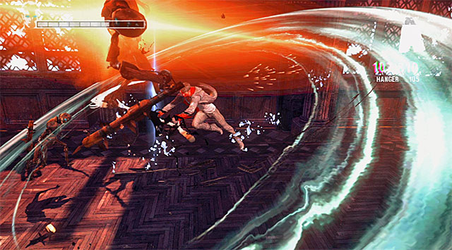 As it was with an axe game will display list of standard attacks and let you test it during an encounter - Exploring the second part of the mansion - 2: Home Truths - DMC: Devil May Cry - Game Guide and Walkthrough