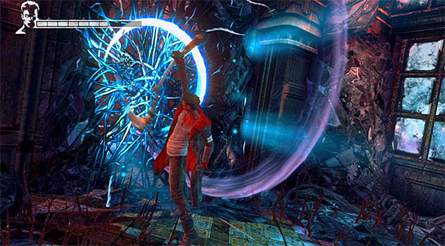 After the battle choose the only one available passage - Exploring the second part of the mansion - 2: Home Truths - DMC: Devil May Cry - Game Guide and Walkthrough