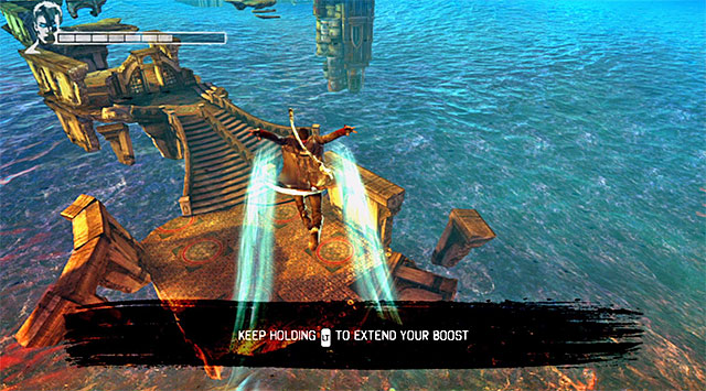 Repeat this with next platforms and, according to the games hint, remember that hitting this skill at the peak elongates Dantes flight - The First Memory - 3: Bloodline - DMC: Devil May Cry - Game Guide and Walkthrough
