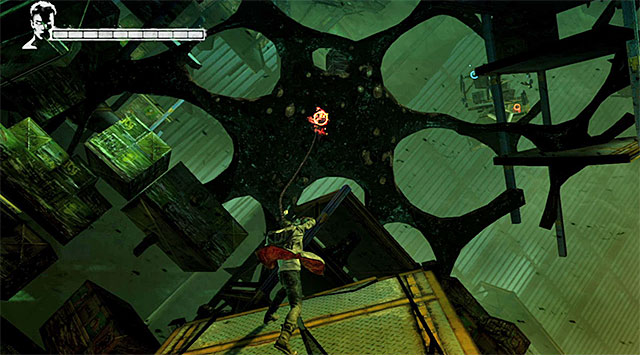 If you chose left path, start from using a Ophion Demon Pull - Going through the first warehouse - 5: Virility - DMC: Devil May Cry - Game Guide and Walkthrough