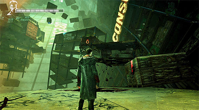 Now you can continue your journey through right side of warehouse or go to the left side - Going through the first warehouse - 5: Virility - DMC: Devil May Cry - Game Guide and Walkthrough