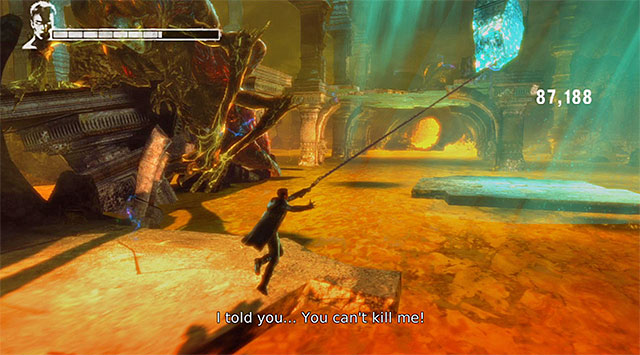 The second part is very easy, almost like a sequence of quick-time events - Boss: Succubus - second part of an encounter - 6: Secret Ingredient - DMC: Devil May Cry - Game Guide and Walkthrough