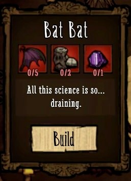 An interesting alternative for standard weapons; a pity, though, that it drains sanity. - New items - Caves - Dont Starve - Game Guide and Walkthrough