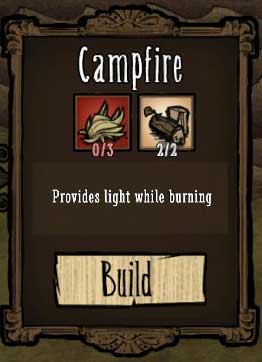 Your next task is to collect resources for a small Campfire - Day one - The adventure begins - Dont Starve - Game Guide and Walkthrough